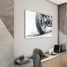 Domovit Arabalar Cam Tablo - Motosikletler - Yatay Motif 04-072