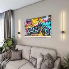 Domovit Arabalar Cam Tablo - Motosikletler - Yatay Motif 04-054
