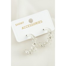 Feryal Yarım Halka Trend Metal Küpe