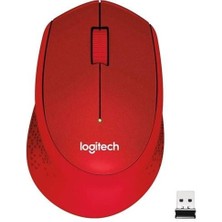 Logıtech M330 Sessiz Kablosuz Mouse-Kırmızı 910-004911