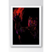 Black Panther Çerçeveli Tablo - Marvel Poster Tablo