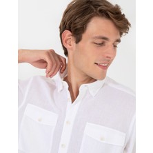 Pierre Cardin Erkek Beyaz Regular Fit Uzun Kollu Gömlek 50249729-VR013