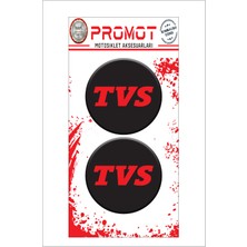 Tvs 3D Kabartmalı Damla Logo Sticker 5cm 01
