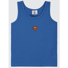 Superman  Erkek Çocuk 2'li Atlet Set 2-10 Yaş Mavi