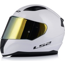 Ls2 Rapıd 2 Beyaz Fullface Motosiklet Kaskı Gold Camlı