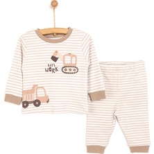 Hellobaby Kamyon Desen Bisiklet Yaka Pijama Takımı Erkek Bebek