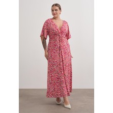 Önü Düğümlü Örme Elbise