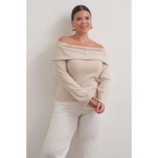 Açık Omuzlu Triko Bluz