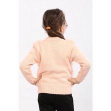 Kurgan Tekstil Kız Çocuk Bisiklet Yaka Önü Welsoftlu Triko Kazak
