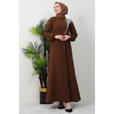 Sinem Tesettür Elbise Kahve