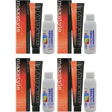 Maxstyle A2650 Argan Keratin 2025/05.11 Yoğun Açık Küllü Kahve 60 ml 4 Ad Boya + 4 Ad 90 ml Oksidan