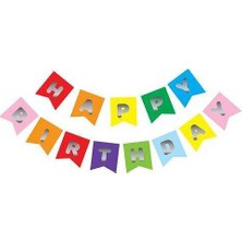 Rengarenk Happy Birthday Harf Banner