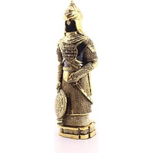 3 Boyutlu Küçük Boy 24 cm Zırhlı Cevşen Ayetli Asker Gold Biblo Polyester Üzerine Metal Kaplama Biblo