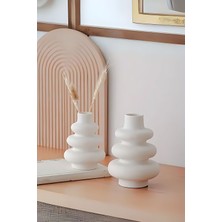 Siyah Dekoratif Vazo Seti Obje Ev Dekorasyon Masa Üstü Dekor Vazo Seti Model 5