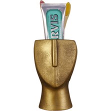 Diş Fırçalığı Diş Fırçalık Diş Fırçası Standı Diş Fırçası Tutucu Gümüş Eskitme Model 23