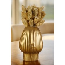 Dekoratif Vazo El Yapımı Altın Renk Model 13