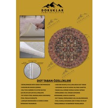 Kaymaz Taban Yıkanabilir Dijital Baskı Dekoratif Modern Desenli Yuvarlak Dot Taban Halı