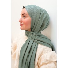 Silk Home Batik Desen Jakarlı Deluxe Şal - Çağla Yeşili