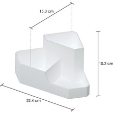 Apexel Makyaj Organizer Düzenleyici Fırçalık 3lü Set Beyaz