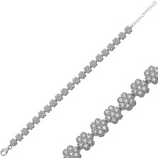 HS Demirci 925 Ayar Gümüş Çiçek Bileklik