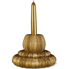 Gümüş Eskitme Mumluk Şamdan Ince Mum Uyumlu Model 1