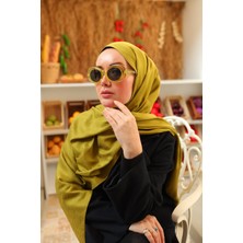 Silk Home Labirent Desen Jakarlı Deluxe Şal - Yağ Yeşili