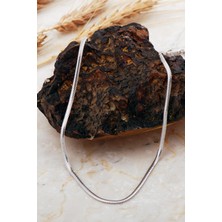 Sümer Telkari İtalyan Balık Sırtı 2,5 mm Rodyumlu Gümüş Zincir Kolye 8075