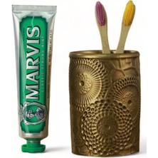 Diş Fırçalığı Diş Fırçalık Diş Fırçası Standı Diş Fırçası Tutucu Altın Model 12