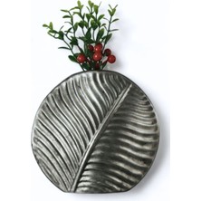 Vazo Küçük Vazo Masa Üstü Vazo Ev Dekorasyon Vazo Gümüş Eskitme Model 29