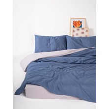 Fiora Home Lastikli Nevresim Takımı Çift Kişilik Mavi Gri