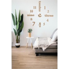 Dekoratif Lazer Kesim Ahşap Duvar Saati 45X45 cm