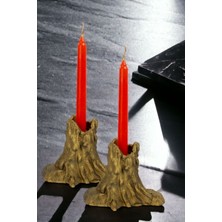Şamdan Mumluk Dekoratif Mumluk Tealight Mumluk Model 2 Ikili Mumluk