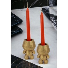Şamdan Mumluk Dekoratif Mumluk Tealight Mumluk Model 5 Ikili Mumluk