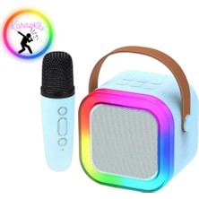 Araoke Hoparlör 5W Tf Kart/usb/tws Özellikli 2inch Bass Mikrofonlu Rgb Işıklı Bluetooth Speaker