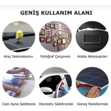 Bemsa Çift Taraflı Bant 20 mm - 5 mt Şeffaf Silikon Vhb Bant - Süper Güçlü Yapıştırıcı - Şeffaf