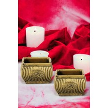 Şamdan Mumluk Dekoratif Mumluk Tealight Mumluk Model 28 Ikili Mumluk