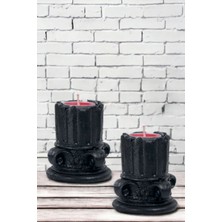 Şamdan Mumluk Dekoratif Mumluk Tealight Mumluk Model 39 Ikili Mumluk