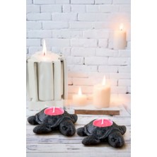 Şamdan Mumluk Dekoratif Mumluk Tealight Mumluk Model 41 Ikili Mumluk
