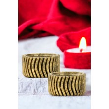 Şamdan Mumluk Dekoratif Mumluk Tealight Mumluk Model 26 Ikili Mumluk