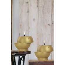 Şamdan Mumluk Dekoratif Mumluk Tealight Mumluk Model 25 Ikili Mumluk