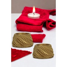 Şamdan Mumluk Dekoratif Mumluk Tealight Mumluk Model 40 Ikili Mumluk