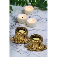 Şamdan Mumluk Dekoratif Mumluk Tealight Mumluk Model 31 Ikili Mumluk