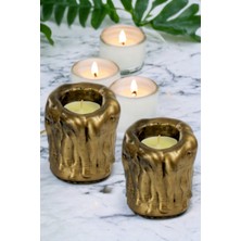 Şamdan Mumluk Dekoratif Mumluk Tealight Mumluk Model 30 Ikili Mumluk