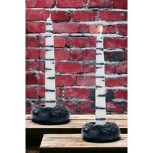 Şamdan Mumluk Dekoratif Mumluk Tealight Mumluk Model 33 Ikili Mumluk