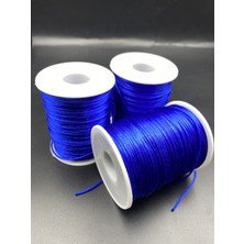 Floş Ip, 100 Metre (Bobin) Saks / Koyu Mavi Floş Ip, 1mm Floş Ip / Sıçan Kuyruğu Takı Bileklik Ipi