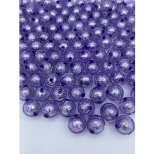 Hedef Bijuteri 18MM Içi Folyolu Lila Renk Akrilik Boncuk,takı, Çanta Yapım Boncuğu (100GR,~30 Adet)