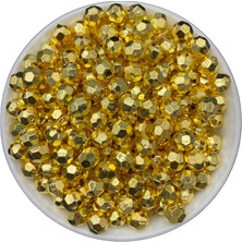 Hedef Bijuteri 10MM  Petek Modek Gold-Altınsarısı Ccb Metalize Plastik Boncuk,takı, Çanta Boncuğu (100GR,~190 Adet)