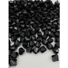 Hedef Bijuteri 16MM Siyah  Renk Piramit Model Akrilik Boncuk,takı,çanta Yapım Boncuğu (100GR,~70 Adet)