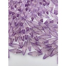 Lila Mor Renk Büyük Arpa Model Akrilik Boncuk,takı,çanta Yapım Boncuğu (100GR,~45 Adet)