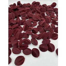 Hedef Bijuteri 100GR Bordo Renk Yassı Badem Model Kadife Boncuk Takı,çanta Yapım Boncuğu (~32 Adet)